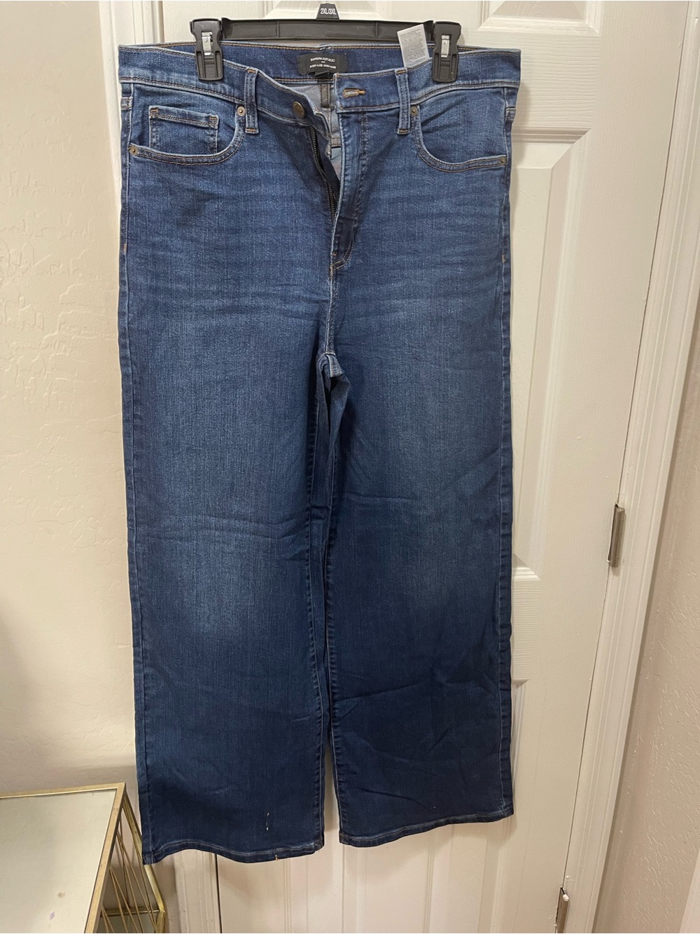 Banana Republic Dark Blue Wide-Leg High-Rise Jeans